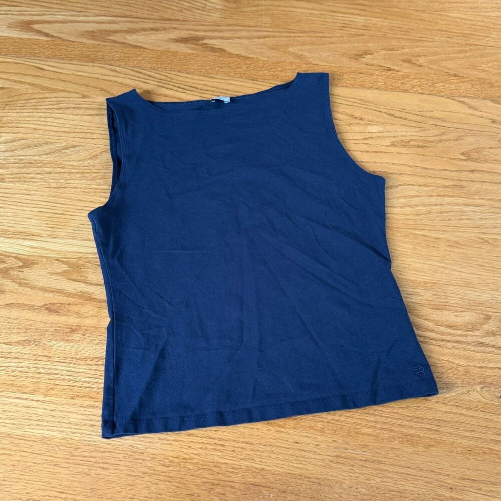 Aritzia Sunday Best Navy High Neck Top